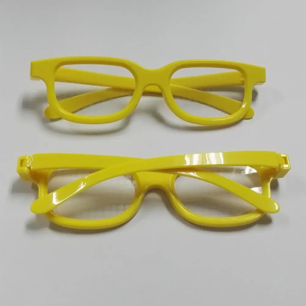 PL0017 Yellow Frame 1 шт. светильник, новинка, фестиваль, 3D фейерверк, Рейв призма, лазерные решетчатые очки, черная, Желтая оправа, пластиковые, сердце, дифракционные очки - Цвет: PL0017 Yellow Frame