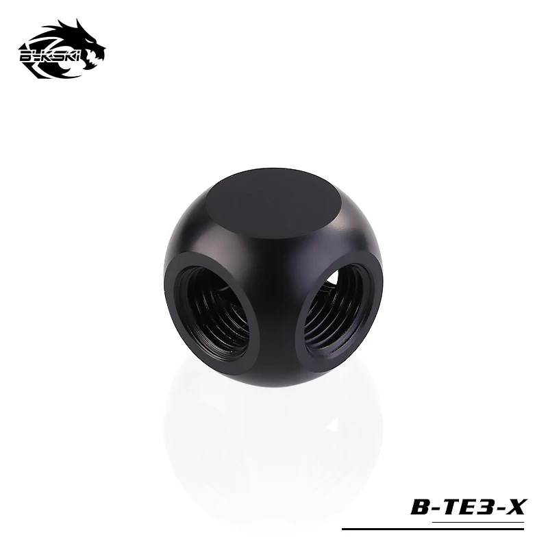 BYKSKI G1/4 ''X3 черные серебристые золотистые 3 полосные кубические адаптеры