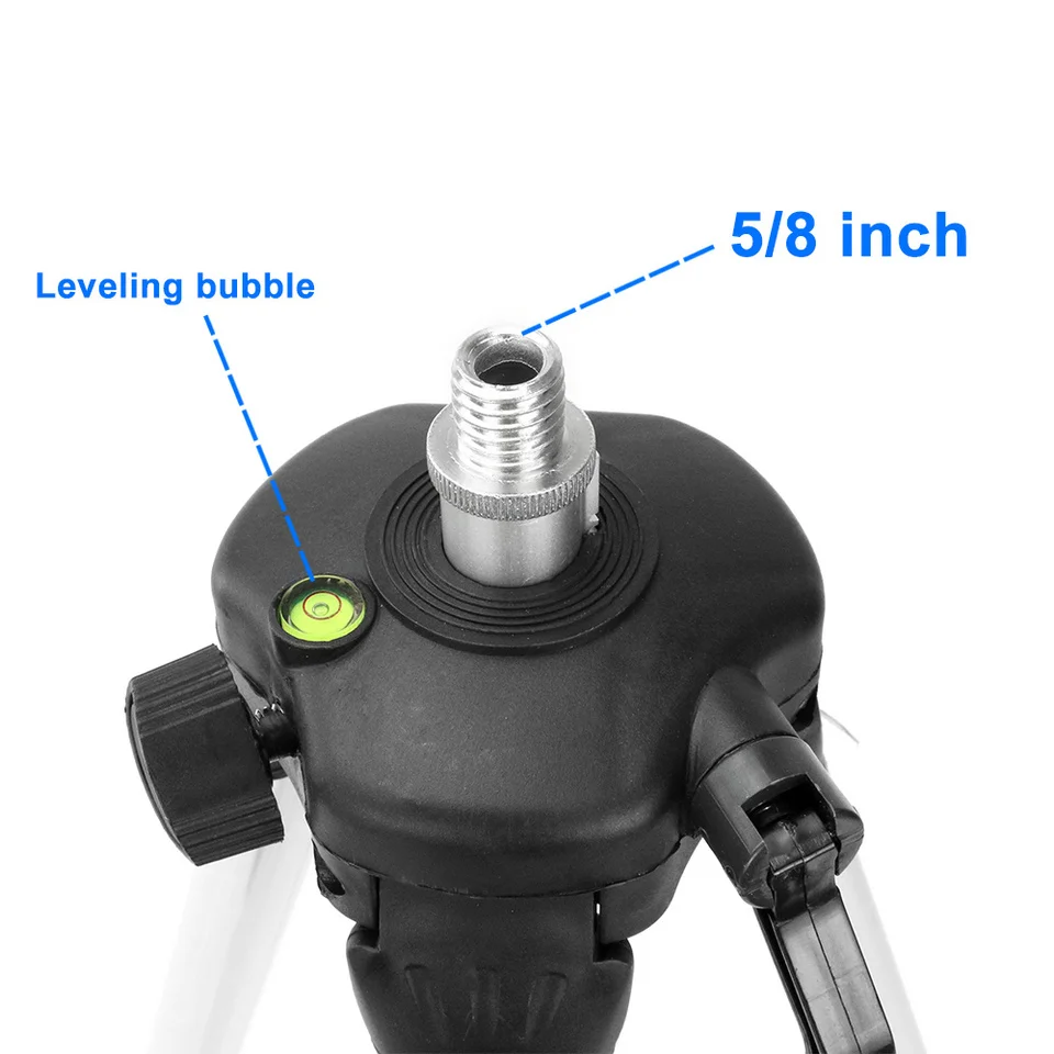 KaiTian Штатив для лазерного нивелира с регулировкой по высоте, плотные Алюминий 1,5 м 5/8 дюймов штатив-Трипод стойка для самостоятельного выравнивание линии уровня лазеры