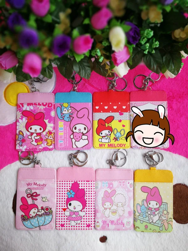 Модный мультяшный брелок для ключей My Melody из искусственной кожи в стиле аниме с