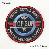 Top Gun NAVY air force Badge Patches for Clothing DIY Stripes Applique Clothes Stickers Iron on Creative Badges Parches - Image 5