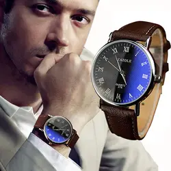 Yazole Для мужчин S часы Reloj Hombre Роскошные модные Искусственная кожа Для мужчин S аналоговые кварцевые часы Часы Orologio Uomo Reloj Hombre