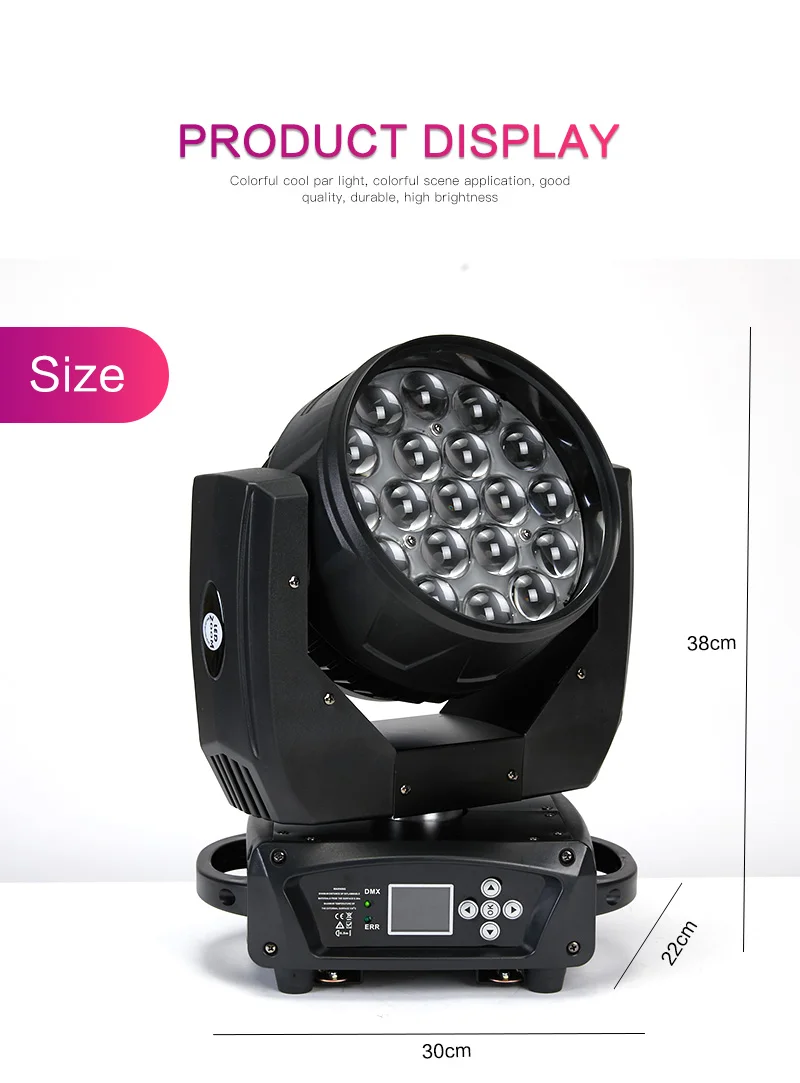 YA Yao 19X15 Вт Светодиодный светильник с движущейся головкой и зумом RGBW Wash efflect светильник для DJ вечерние дискотеки оборудование экран светодиодный светильник для сцены
