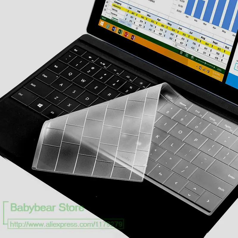 Для Microsoft Surface Pro 3 4 Pro3 Pro4 12 'ཉ 5'' прозрачный Ulrta тонкий US раскладка ТПУ чехол