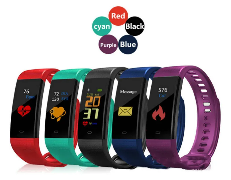 

Heart Rate Tracker Smartwatch Sports Fitness Activity Waterproof Smart Watch Blood Pressure Full Color Screen Bracelet For Men