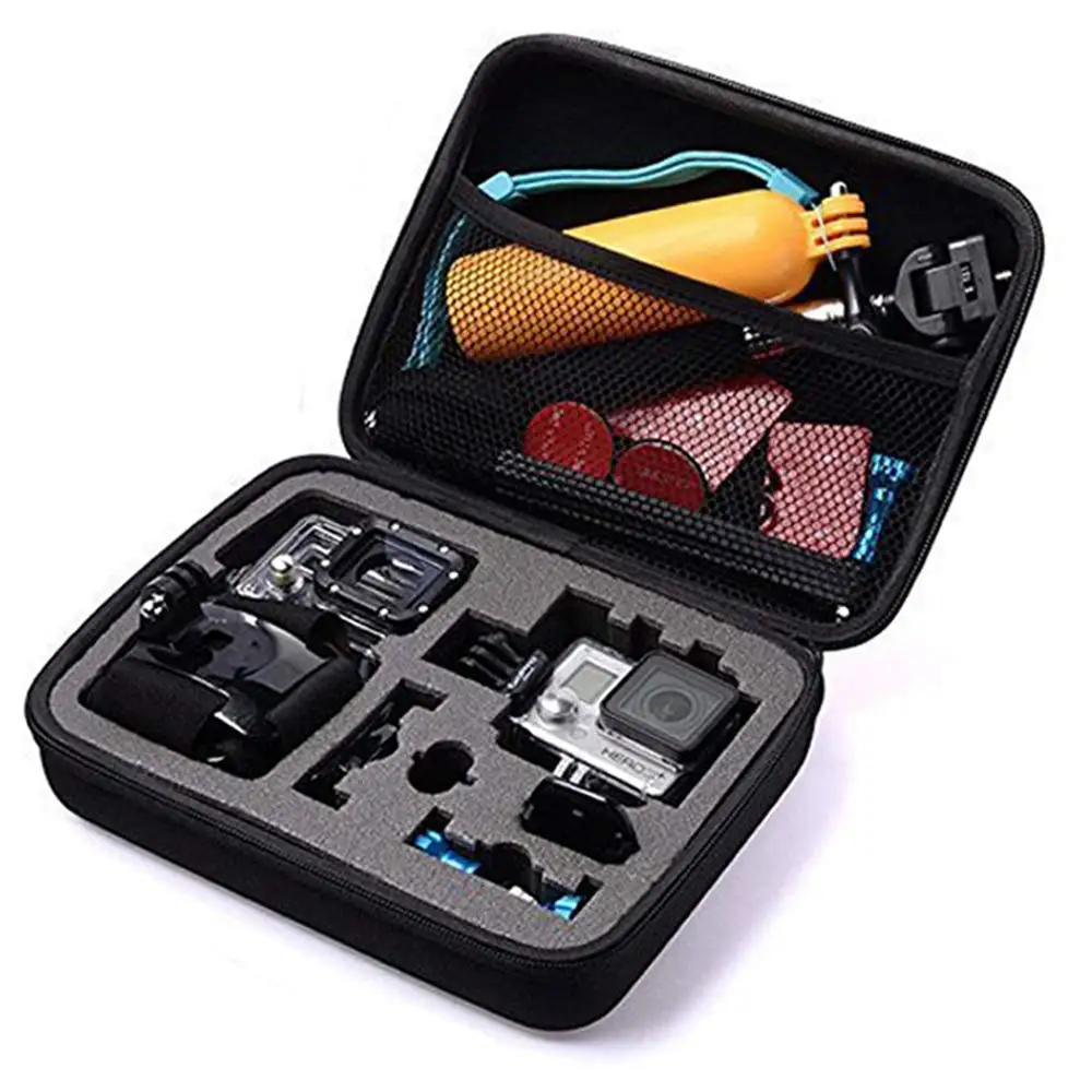 

Action Camera Carrying Case Protective Bag with Gopro Hero AKASO ek7000 Brave 4 6 APEMA Campark Crosstour 4k VanTop Dragon