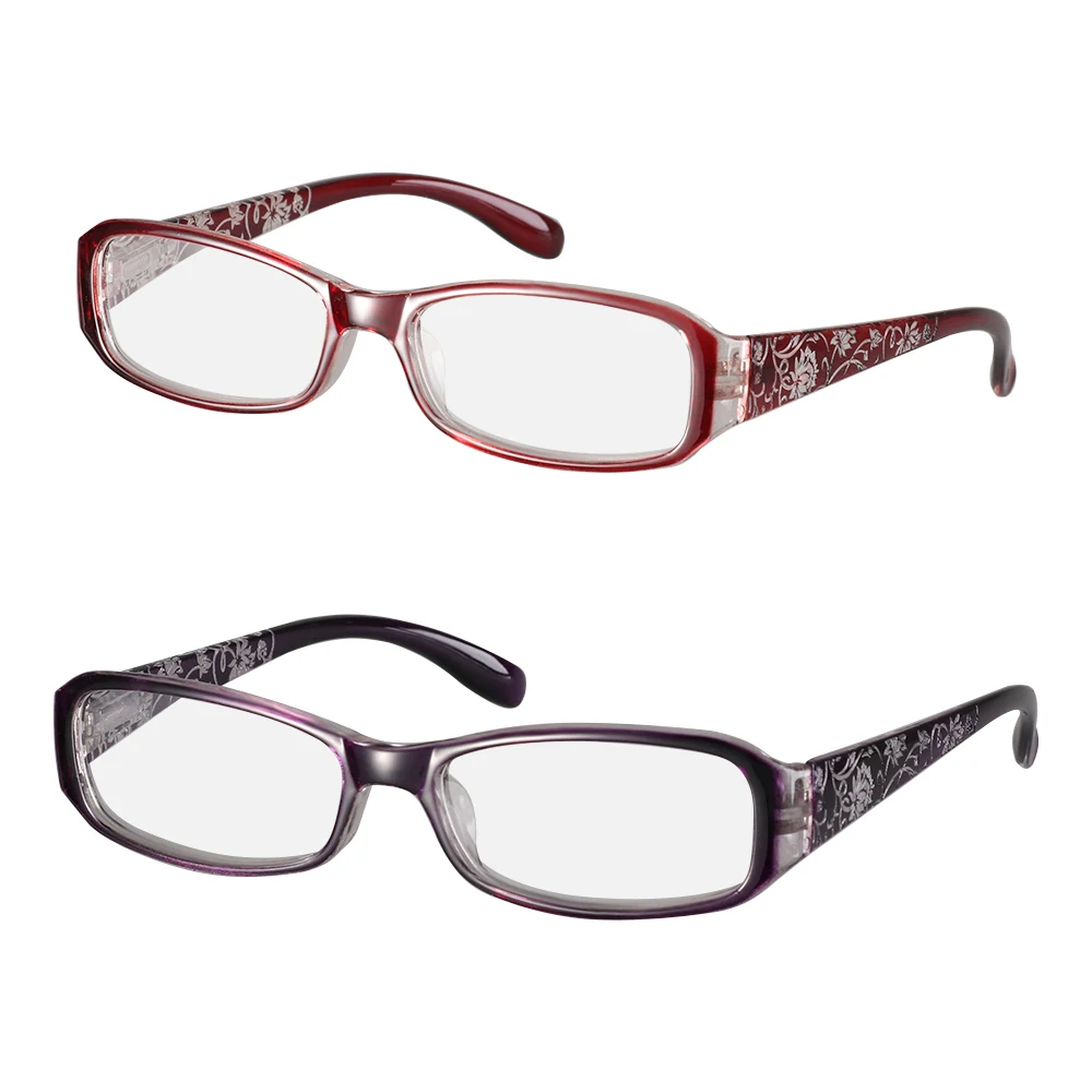 New Fashion Women Spring Hinge Flower Print Resin Reading Glasses Lady Eyewear Protector Glasses Presbyopic+1.0~+4.0