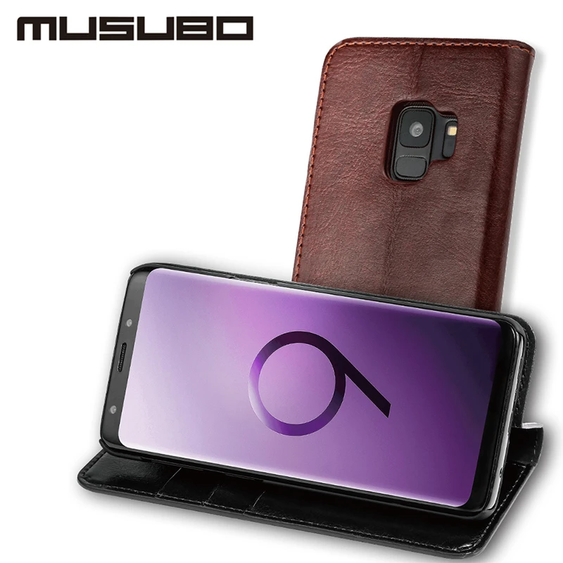 Роскошный Musubo кожаный чехол сотового телефона с подставкой для samsung Galaxy S9 плюс