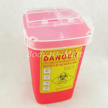 

One 1QT Tattoo Sharps Container F Machine Gun Kit Set Supply - Red SCR-B