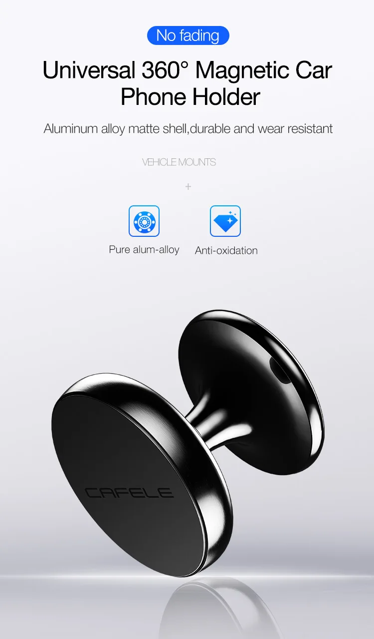 Cafele 360 Rotatable magnetic car phone holder Stand For iPhone Samsung Xiaomi Magnet car Mobile Phone Holder support GPS