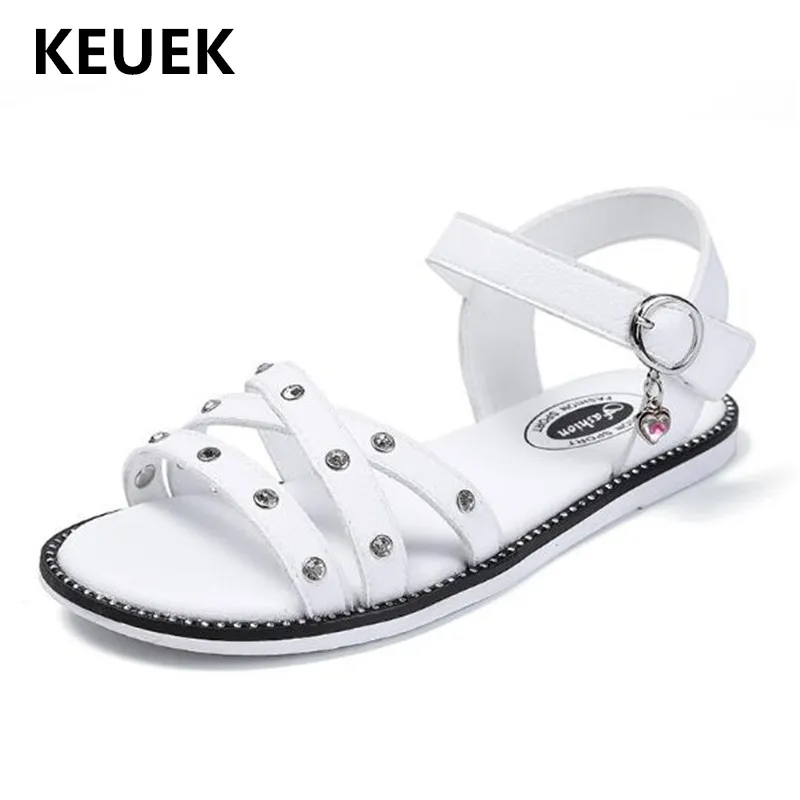 

New Children Flat Sandals Children Gladiator Shoes Fashion Rivets Student Princess Shoes Baby Toddler Kids Buckle Strap 02