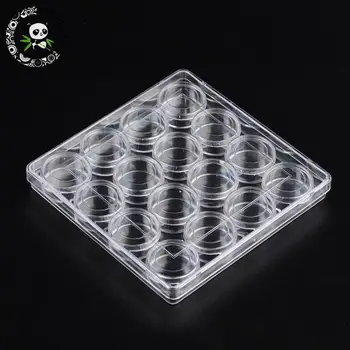 

Plastic Bead Containers, 16 Compartments, Clear, about 13.0cm long, 20mm thick