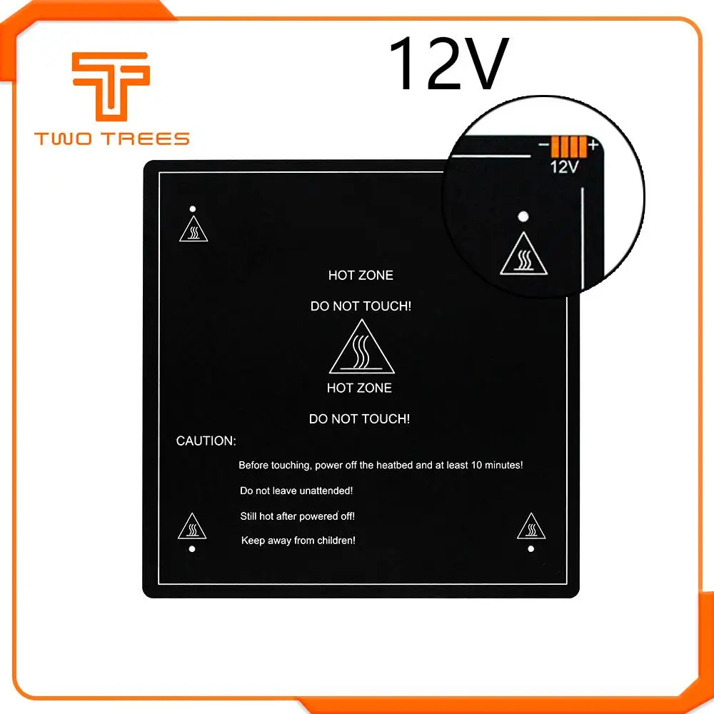 1 шт. черный 12 В/24 В MK3 Горячая кровать новейшая алюминиевая кровать с подогревом для горячей кровати Поддержка 12 В 310*310*3,0 мм для CR10 CR-10S 3D-принтера