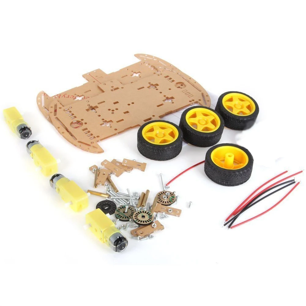 

4-wheel Robot Smart Car Chassis Kits car with Speed Encoder for Arduino