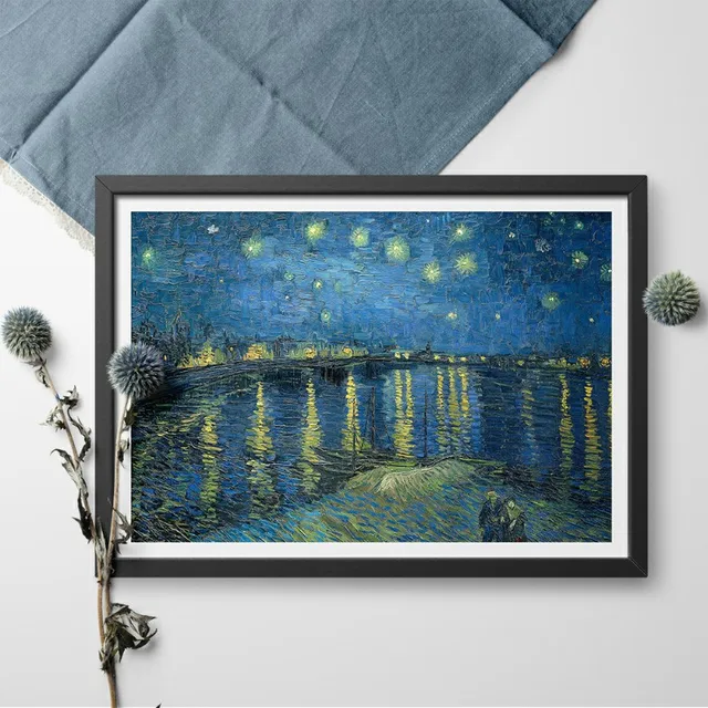 VAN GOGH POSTER STARLIGHT OVER RHONE NEW LICENSED ART LAMINATED 61X91CM VAN GOGH POSTER STARLIGHT OVER RHONE NEW LICENSED ART LAMINATED 61X91CM