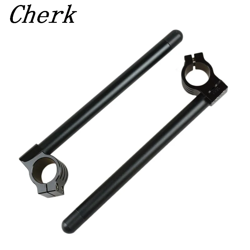 Offerte Moto Manubrio Da Corsa Regolabile CNC 31 32 33 35 36 37 39 41 45 48 51mm Clip Su Ons Forcella Manubrio Handle Bar Cafe Racer