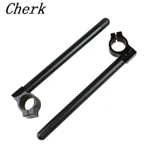 Guidão de motocicleta ajustável cnc 31/32/33/35/36/37/39/41/45/48/51mm clipe on ons garfo guidão, bar racer