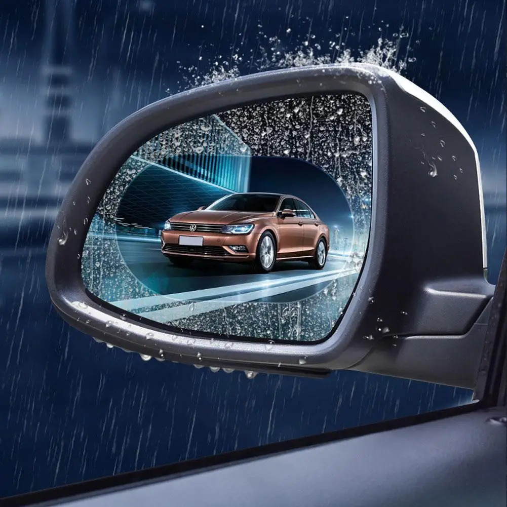 

2PCS/Set Anti Fog Car Stickers Mirror Window Protective Clear Film Waterproof Rainproof Anti-glare Car Rearview Membrane Decals