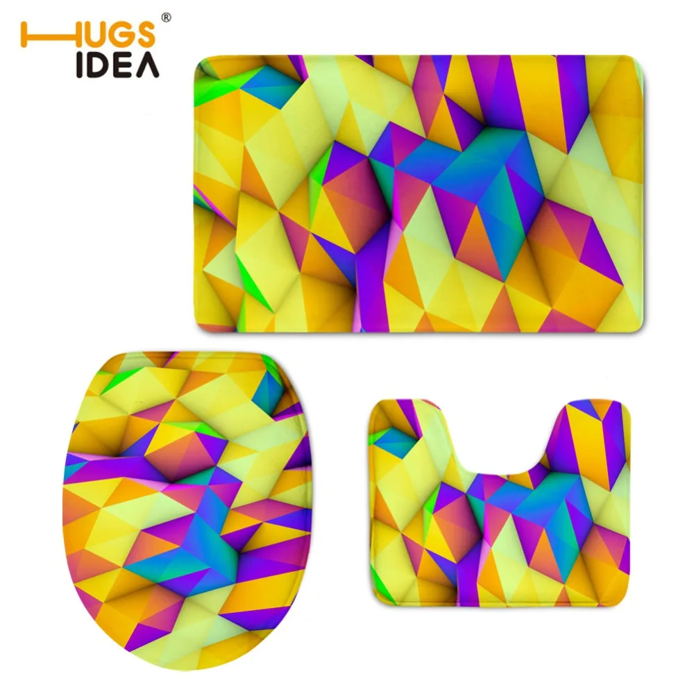 hugsidea velvet 3pcs set bathroom floor carpet 3d printing home hugsidea velvet 3pcs set bathroom floor carpet 3d printing home