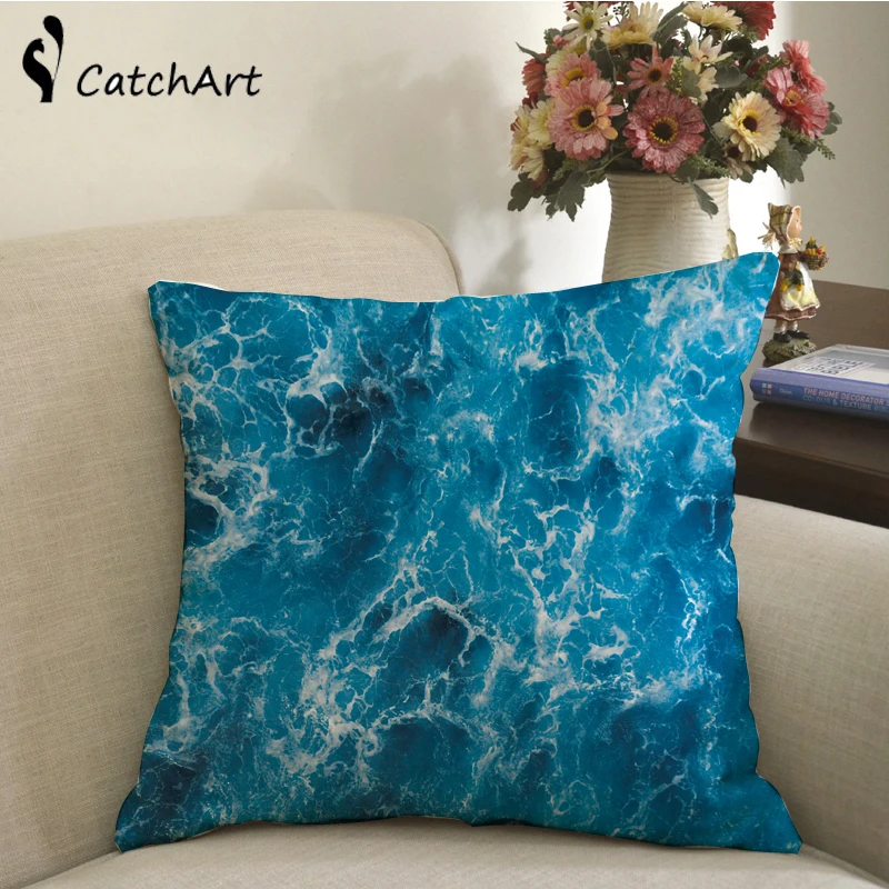 Image Bedding Outlet mountain and Sea Cushion Cover Soft Sofa Throw Pillows No Fading Bedclothes Home Decor