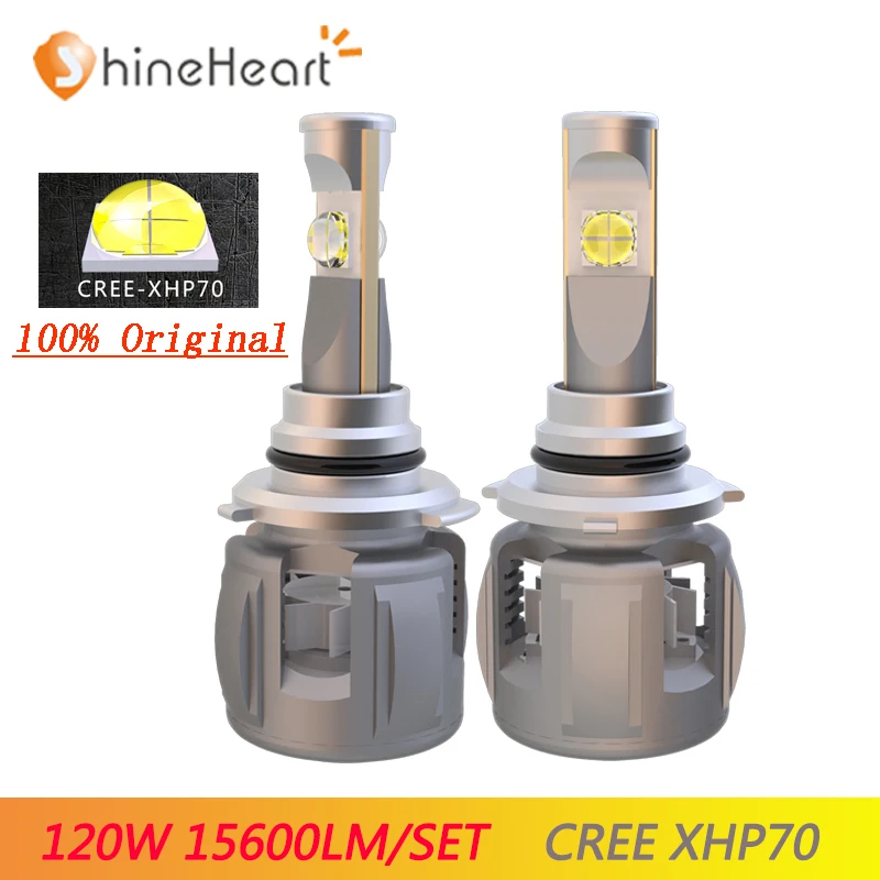 X70 H4 H7 9005 светодиодные лампы для фар Мини-дизайн 6000 лм 120 K Вт CR-EE XHP70 чипы с