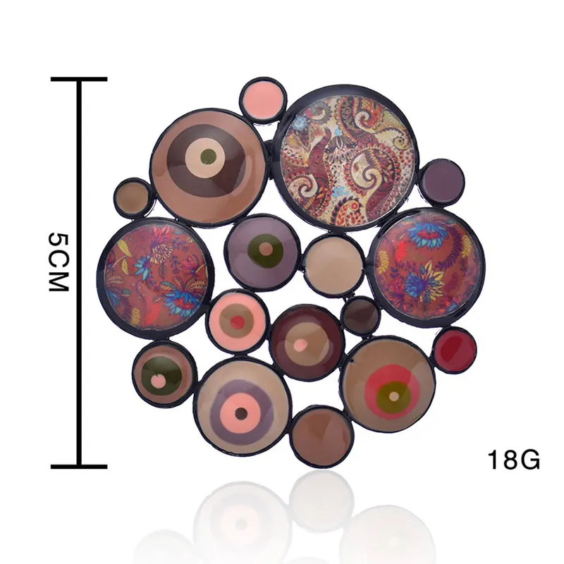 Новая эмалированная брошь, модные круглые Броши из сплава, значок унисекс, ювелирное изделие, очаровательный воротник, аксессуары для одежды, вечерние броши для девушек, подарок