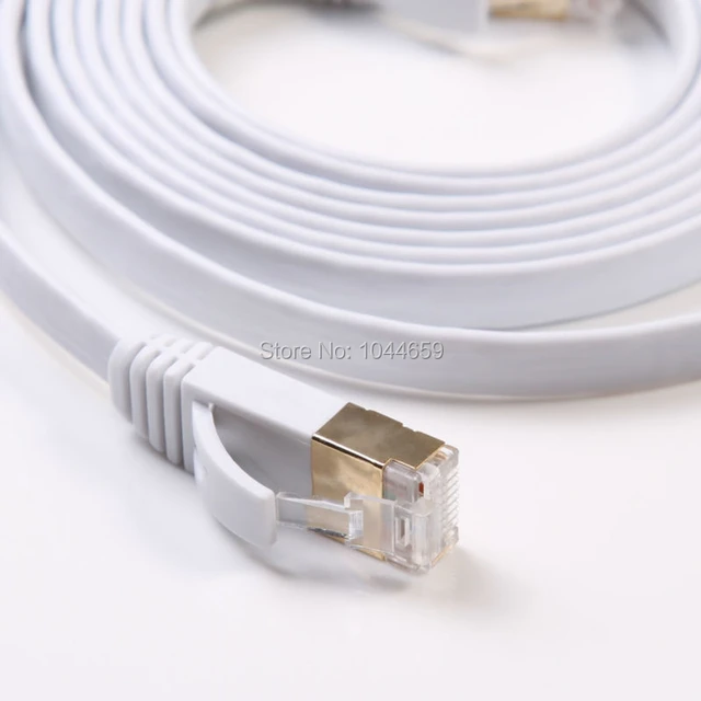 1000M White 0.5m, 1m, 2m, 3m, 5m, 8m, 10m, 15m Cable RJ45 CAT6 Ethernet  Network Flat LAN Cable UTP Patch Router Cables - AliExpress