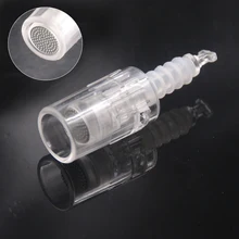 100 шт./упак. круглый Nano Pin иголочный картридж Электрический автоматический микроиглы дермы ручка наконечника питания Вход для мезо