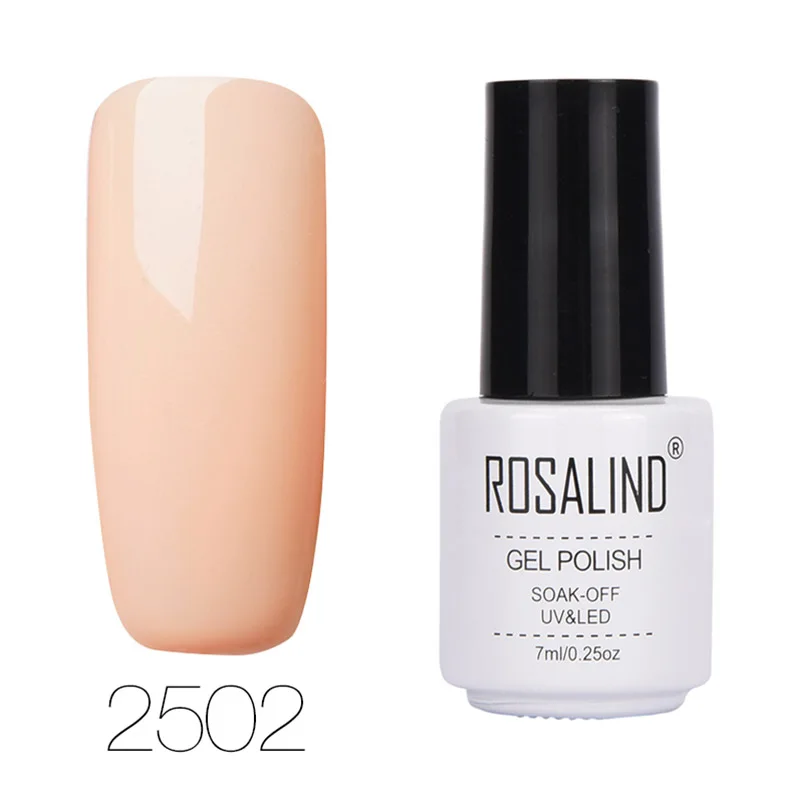 ROSALIND гель 1S чистый цвет серия лак для ногтей праймер для ногтей Дизайн гель лак для ногтей верхнее Базовое покрытие лак для ногтей гель лак - Цвет: RC2502