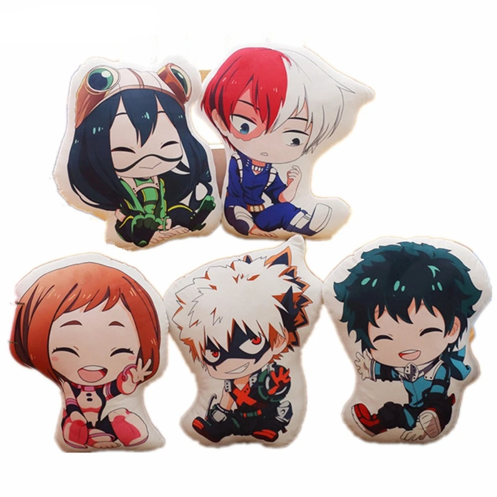 

my hero academia cosplay Plush Pillow Doll Midoriya Izuku Todoroki Shoto Bakugou Katsuki Asui Tsuyu OCHACO URARAKA Pillow