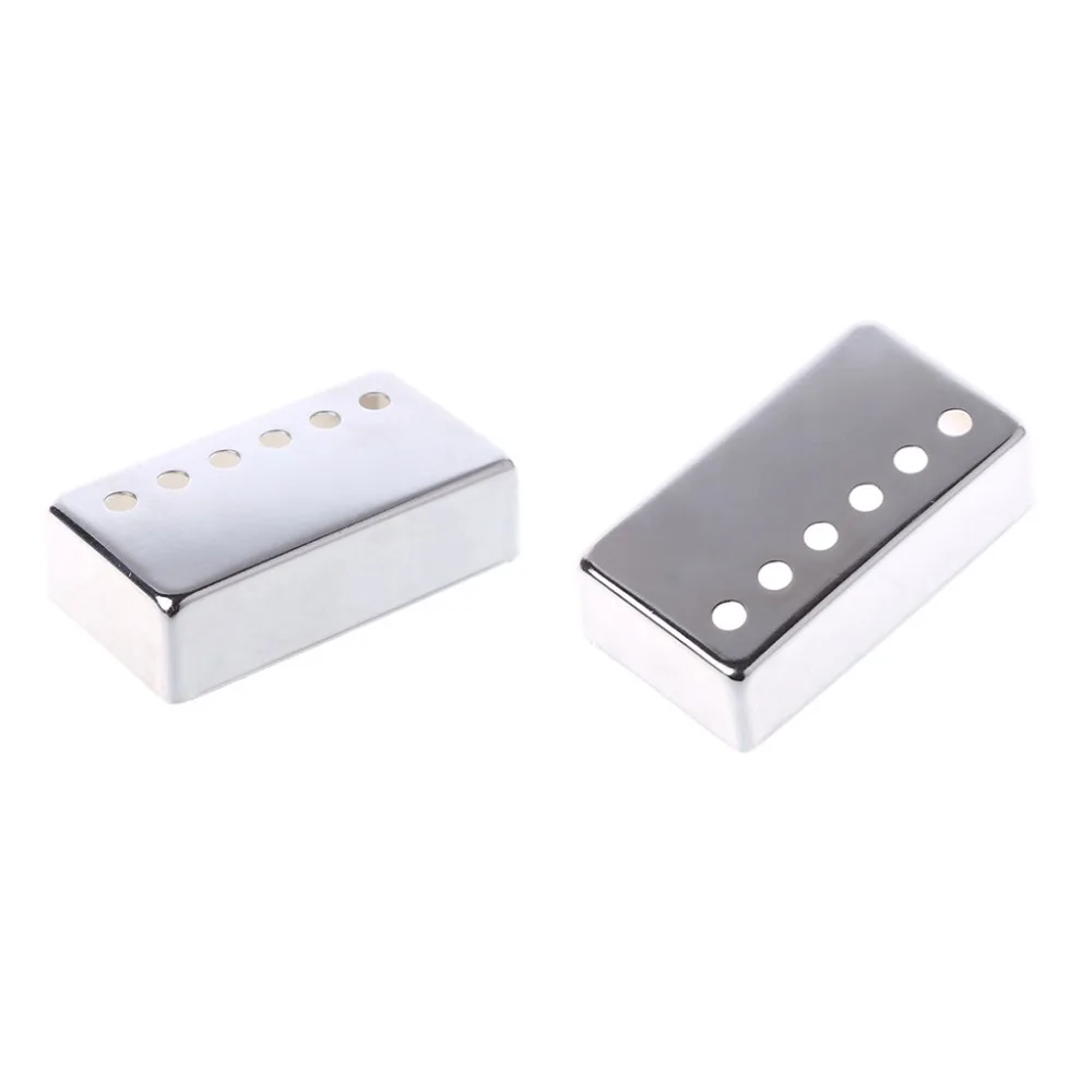 Electric Guitar Accessorie 6 Holes Silver LP Pickup Cover Humbucker 50 52 Copper dropshipping | Спорт и развлечения