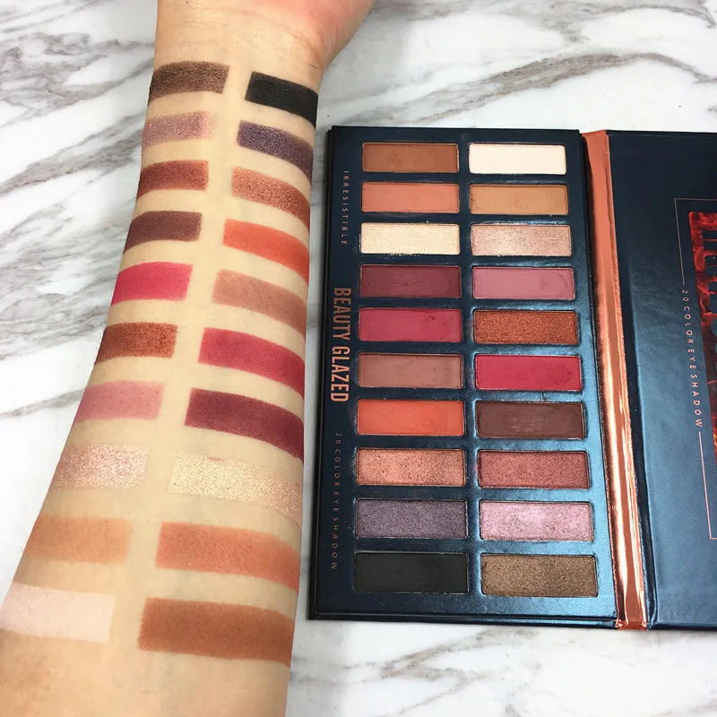 

BEAUTY GLAZED Brand Makeup 18 Color Eyeshadow Palette Pressed Glitter Shimmer Matte Eyeshadow Pallete Desert Eye Shadow Palette