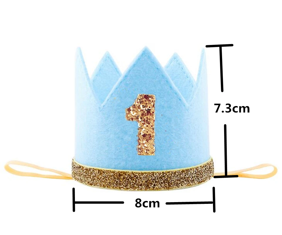 Корона на первый день рождения для мальчиков и девочек, розовая, желтая, серая, фиолетовая, белая шапка на 1, 1, 2, 3 года, Детская повязка на голову