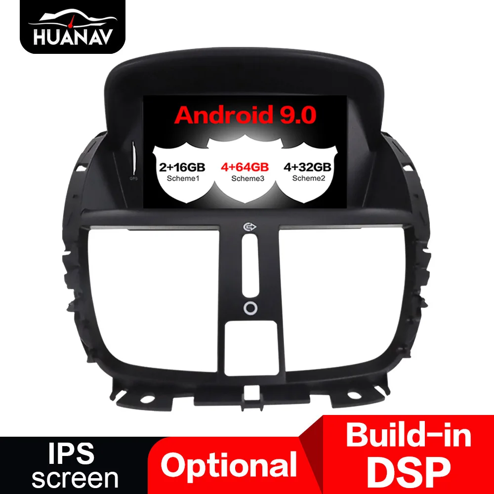 Clearance DSP Android 9.0 Car DVD Player GPS Navigation For Peugeot 207 2008-2014 stereo headunit auto Car radio multimedia tape recorder 0