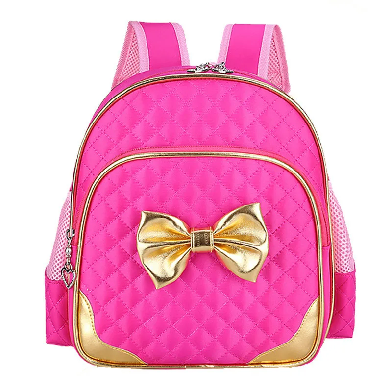 

Kindergarten Children Schoolbag Princess Golden Bow Backpack for Baby Girls School Bags Kids Satchel Backpacks mochila infantil