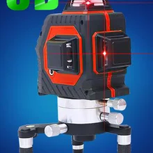 Быстрая в Россию! 12 линия 3D лазерный уровень 360 вертикальный и горизонтальный 3D лазерный уровень самонивелирующийся красный луч