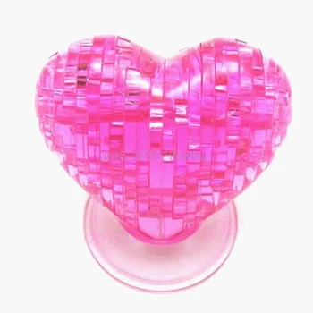 

3D Crystal Model DIY Love Heart Puzzle Jigsaw IQ Toy Furnish Gift Souptoy Gadget #HC6U# Drop shipping