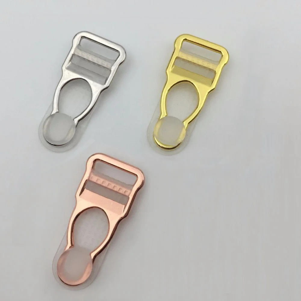 

Free shipping 100pcs / lot 1/2" Silver / Gold / Rose Gold Plated Alloy Lingerie Making Suspender Clip Garter Belt Clips 12mm