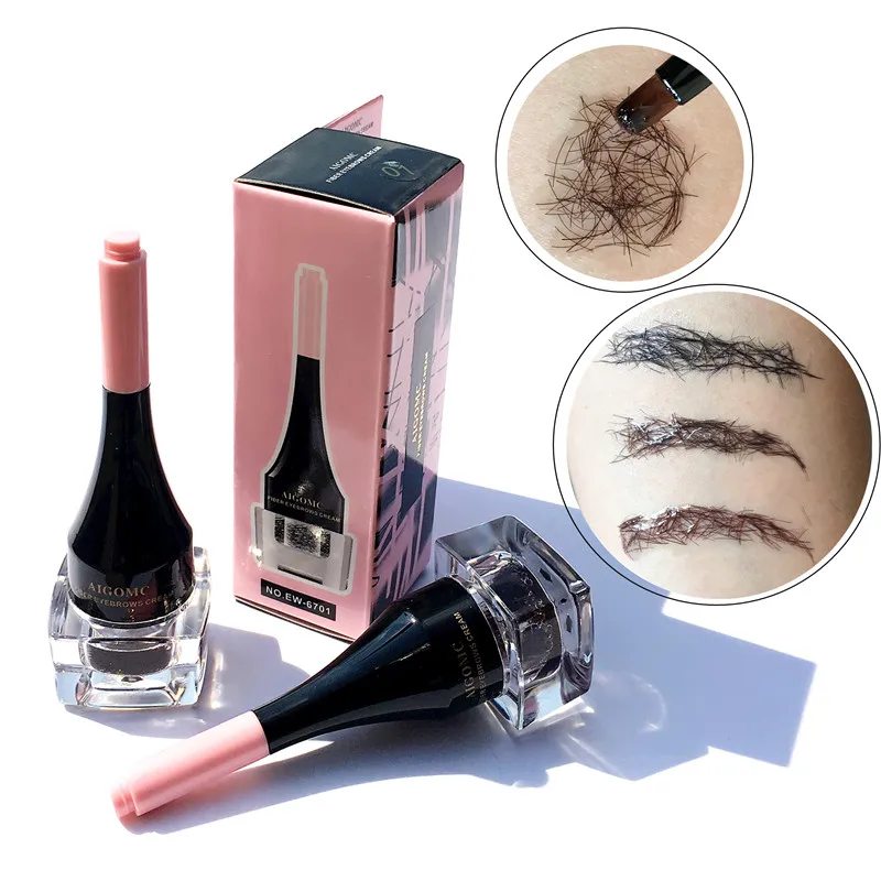 

3D Eyebrow Fiber Extension Cream Waterproof Instant Hair Extensions Fiber Paint for Eyebrow Beard Eyebrow Tattoo