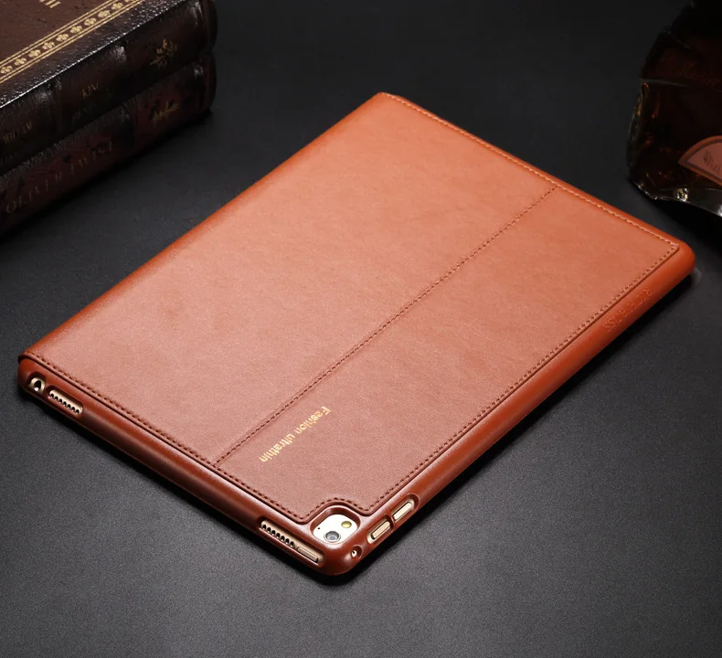 

Good real genuine leather case for apple ipad pro 9.7 cover case slim flip stand style magnetic wake sleep protective case skin