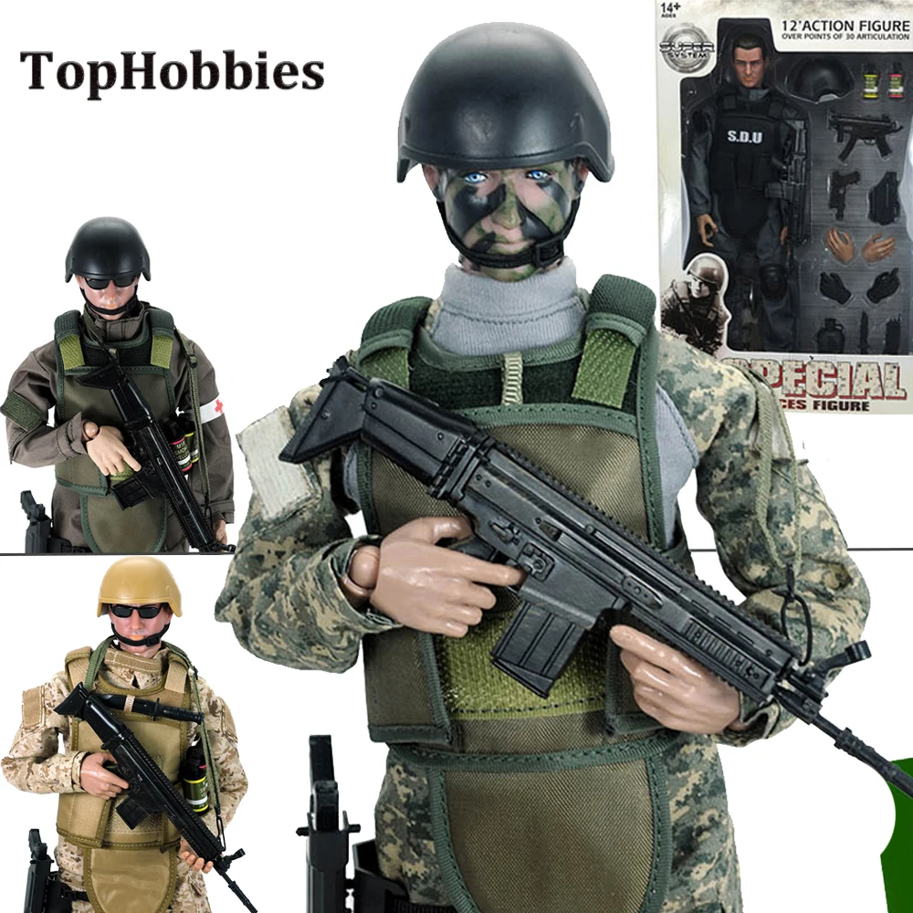 Modello IN SCALA 1//6 SOLDATO armi in legno di soldato Action Figure Militari 2Pcs