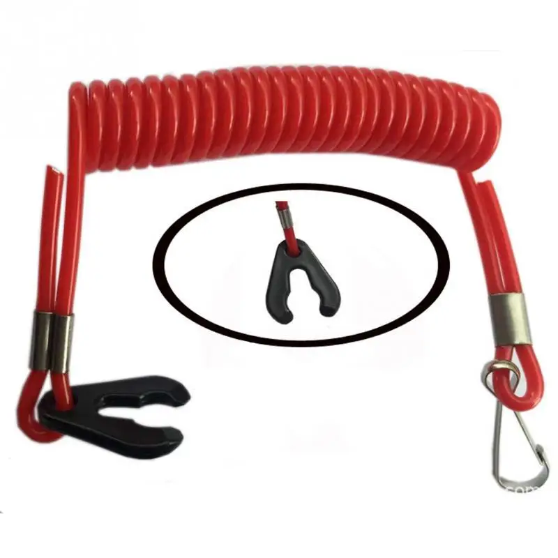 1pcs Motor Boat Kill Stop Switch and Safety Tether Lanyard for Yamaha Outboard Motor Parts