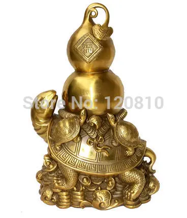 

Copper dragon turtle Lucky Hannaford gourd ornaments crafts home decoration feng shui ornaments statue
