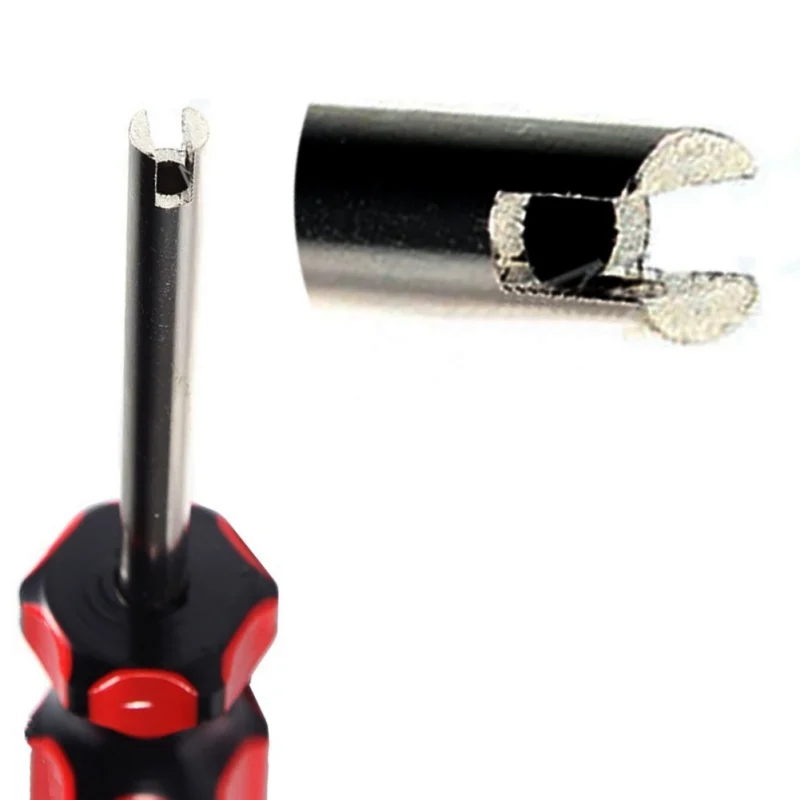 Dual End Air Core Spanner Screw Driver Removal Remover Tool Tyre Repair Install Car Truck Bike Valve Wrench Stem