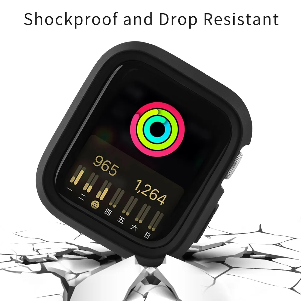 3 цвета мягкий силиконовый чехол для Apple Watch Series 4/3/2/1 Fullmosa ударопрочность Защитный
