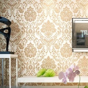 

Victorian Damask Non-woven Wallpaper Roll For Walls Bedding Room Vintage Damask Wall Paper Wall Coverings 10M Home Decor