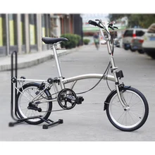 Chrome Steel Folding Bike 16″ 349 Urban Commuter Bicycle with Caliper Brake Rear Rack Inner 3 Speed Foldable Bikes