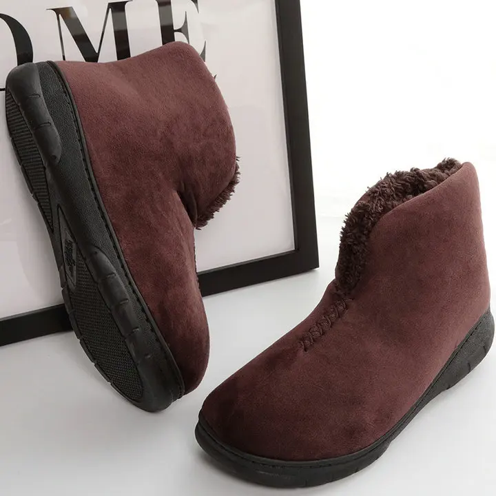 Com Forro Sapatas Tornozelo Size Dos Quente Estilo Neve Botas Do De Homens Das Sapatilhas Marrom Macio Plus Casuais Novo Impermeáveis Pele Inverno O4wWx8