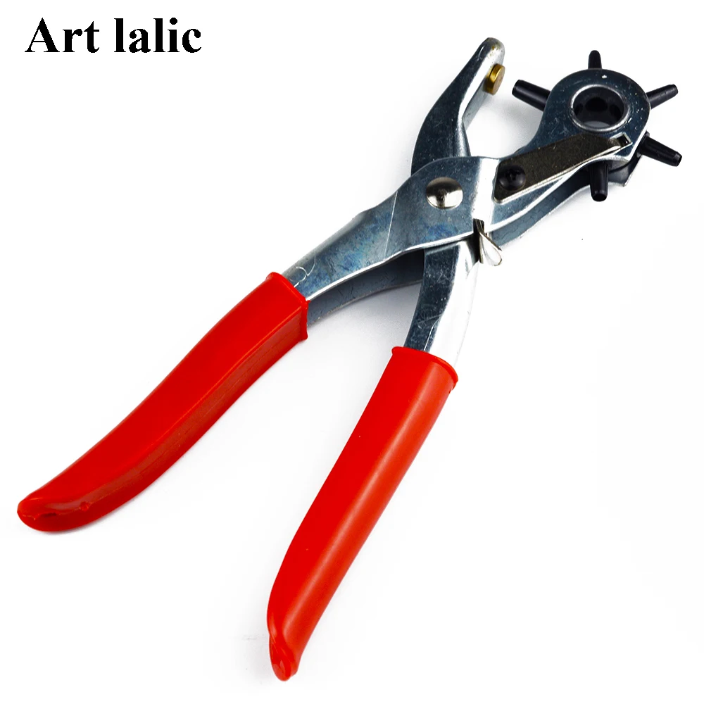 High Quality 1PCS Revolving Leather Punch Eyelet Plier Hole HeavyDuty