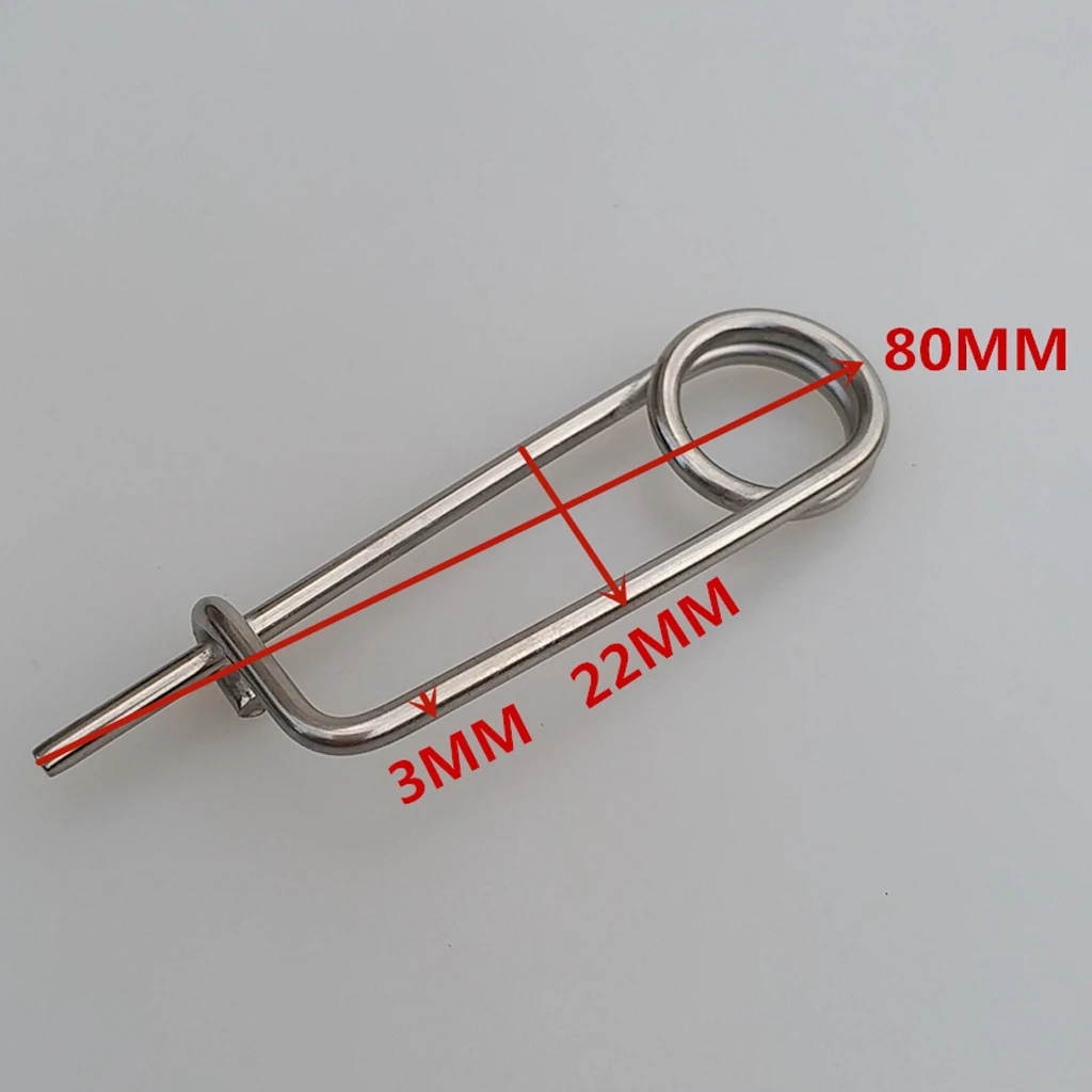 2pcs/Pack Stainless Steel Safety Pin Clip Heavy Hooks for Scuba Diving Kayak Boating Fishing Drifting Accessories